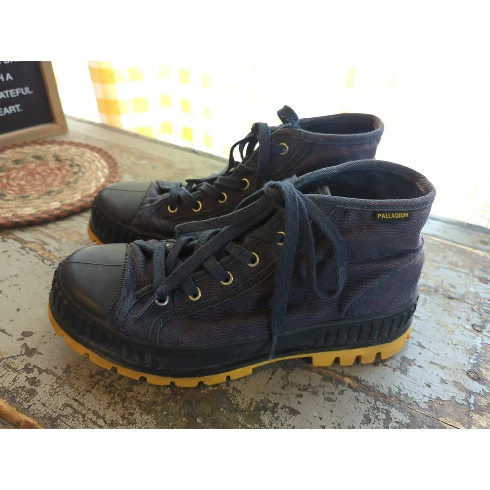Palladium‎ Navy Blue Round Toe Lace-Up Chukka Boots Size Mens 8 Women's 9.5
